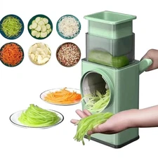 NNEOBA Drum Vegetable Cutter Hand-Crank Food Slicer Grater Processor