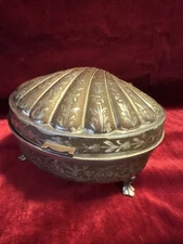 Zimbalist Thorens Shell Musical Jewelry Seashell Nickel Silver Plated on Brass 