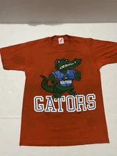 Florida Gators 1980s Jerzees KIDS T Shirt Size Medium Double Sided Gator Logo