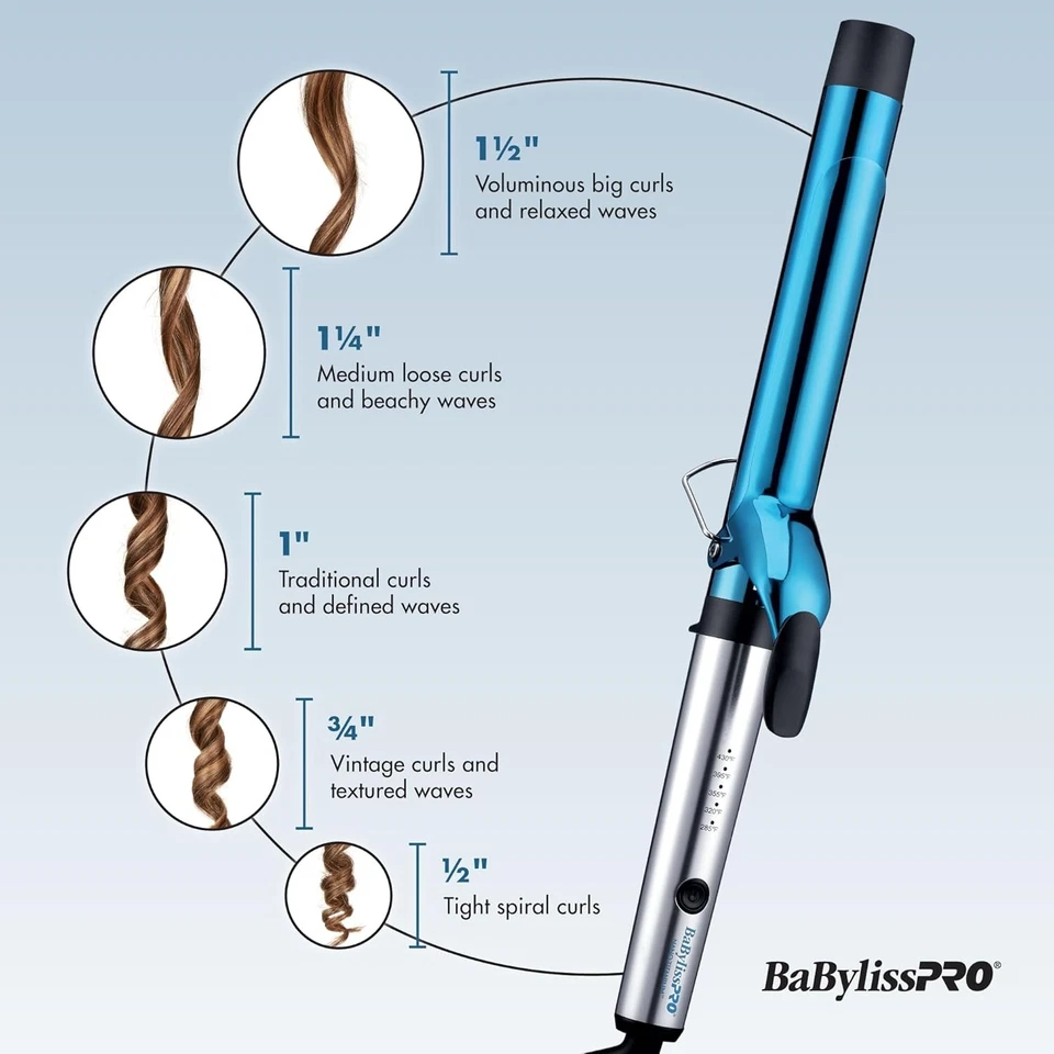 BaBylissPRO Nano Titanium Extended Barrel 1 1/4" Curling Iron - Image 3 of 4