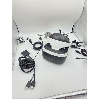 Sony PlayStation VR Headset CUH-ZVR1 PS4 Black White Virtual Reality Cables P2