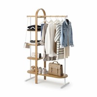 Umbra KleiderstäNder Bellwood, Garderobe, Holz, Stahl, Weiß, Natur, 166 Cm