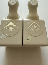 Lot Of 2 Martha Stewart Snowflake And Petal Corner Punch W/ Retractable Sides