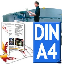 500 x Werbung / Flyer A4  4/4 fbg.auf DIN Lang gefaltet
