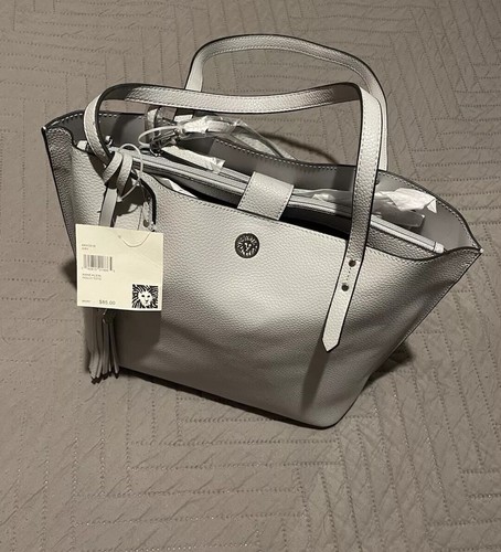 Anne Klein AK Gray Holly Tote Handbag Purse New Designer Bag Womens Gift Clutch - Picture 6 of 23