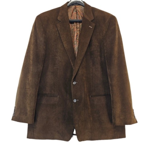 Lauren Ralph Lauren Blazer Herren Gr. 46 L Braun Cord Sport Mantel Paisley Gefüttert