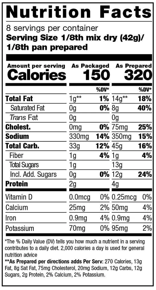 Paquete de 1 mezcla de pan de maíz y magdalenas Pamela'S 12 OZ Foto 2 de 2