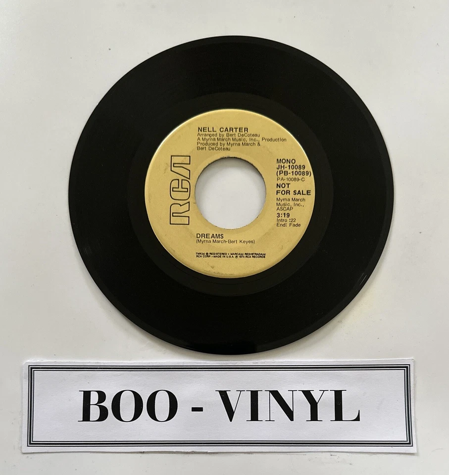 Nell Carter - Dreams 7” Promo Vinyl Record Funk Soul Disco VG+ Condition - Image 2 of 4
