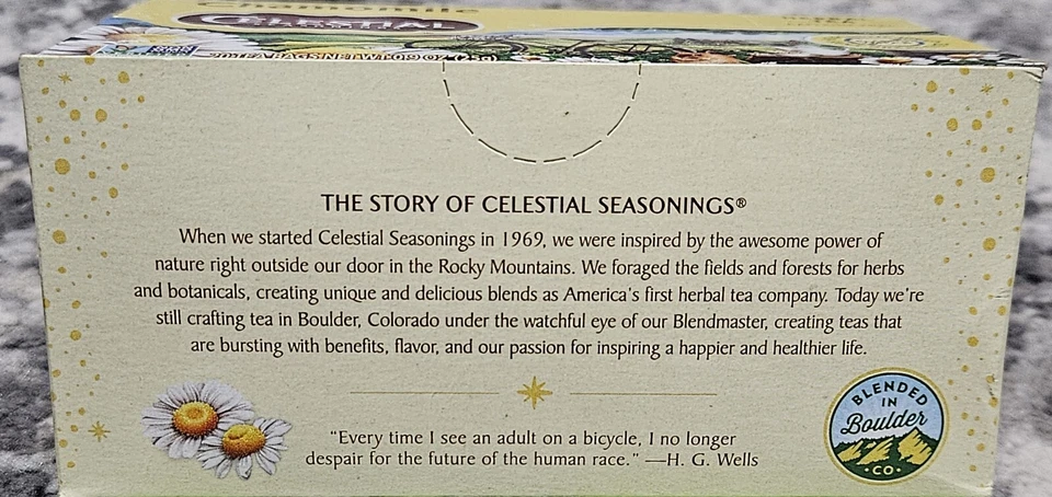 Té de hierbas de manzanilla condimentos celestiales - (caja de 20 unidades) Foto 4 de 4