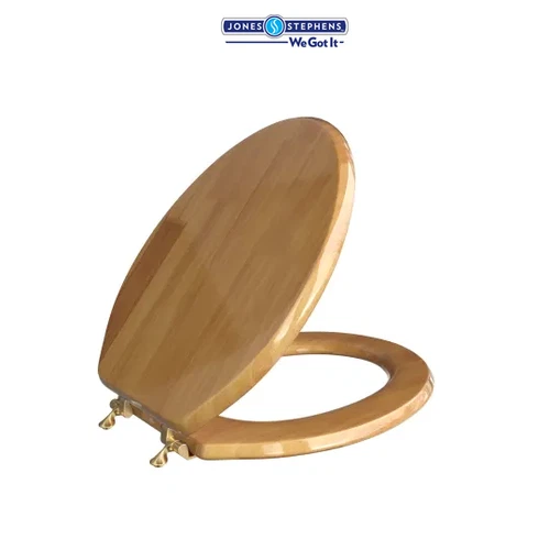 Jones Stephens C2B1E17BR Elongated PVD Brass Single Post Hinge - Light Oak - Picture 1 of 6