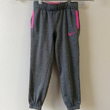 Nike Dri-Fit Athletic Pants Gray Pink Joggers Size 4-5 Children's