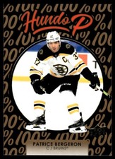 Patrice Bergeron 2021-22 Upper Deck Hundo P Gold #HP-15 Hockey Card Boston