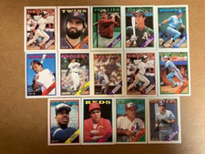1988  OPC Blankback Lot(14)Larkin,Canseco,Schmidt,Murray,Brett,McGriff,Yount,etc
