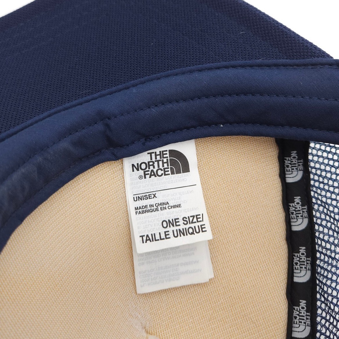 The North Face Mesh Snapback Trucker Hat Blue Born To Roam Ball Cap Adjustable