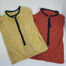 Canada Weather Gear Mens Longsleeve Quarter Zip Pullover Lot of 2 sz Large L New