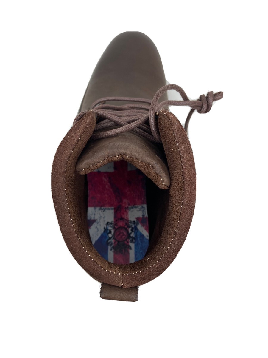 Men English Laundry Hawkins Plain toe Leather Lace up Boot Brown