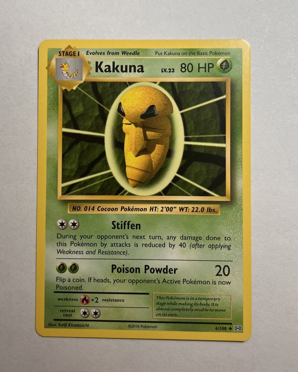 Kakuna Pokemon Card XY Evolutions LP Non-Holo 6/108 | eBay