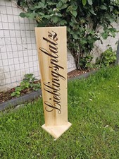 Willkommensschild Holz "Herzlich Willkommen" Lasergravur Gartendeko Geschenk Tür