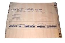 Architectural Blue Print Set Zane Plaza Shopping Center Chillicothe, OH 2002