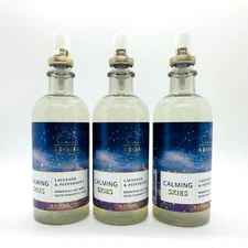3 Bath & Body Works Aroma CALMING SKIES Lavender Peppermint Oil Body Pillow Mist