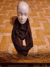 Set Of 2 Polyester Infinity Wrap Around Scarves