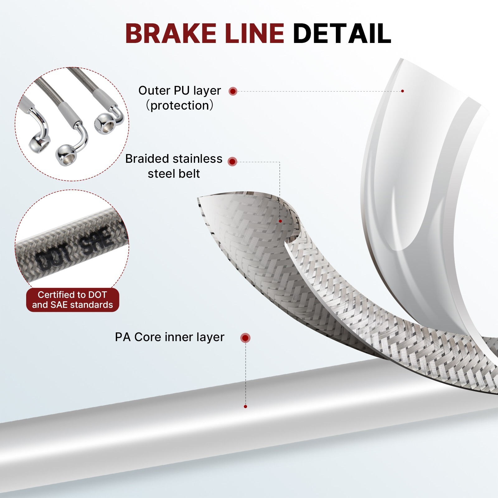 Touring Extended Clutch Throttle Cable Brake Line for 00-06 No Cruise ...