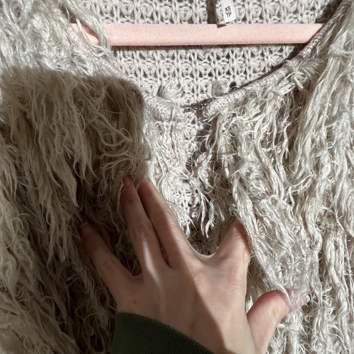 Free People Faithful Shaggy Cardigan Jacke Boho Fransen Bohemian Festival XS - Bild 5 von 16
