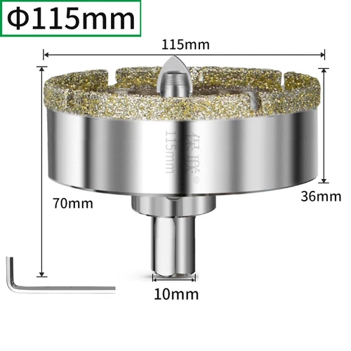 Diamantbohrer 16mm - 120mm Bohrkrone Lochsäge Fliesenbohrer Keramik Marmor Glas - Picture 40 of 41