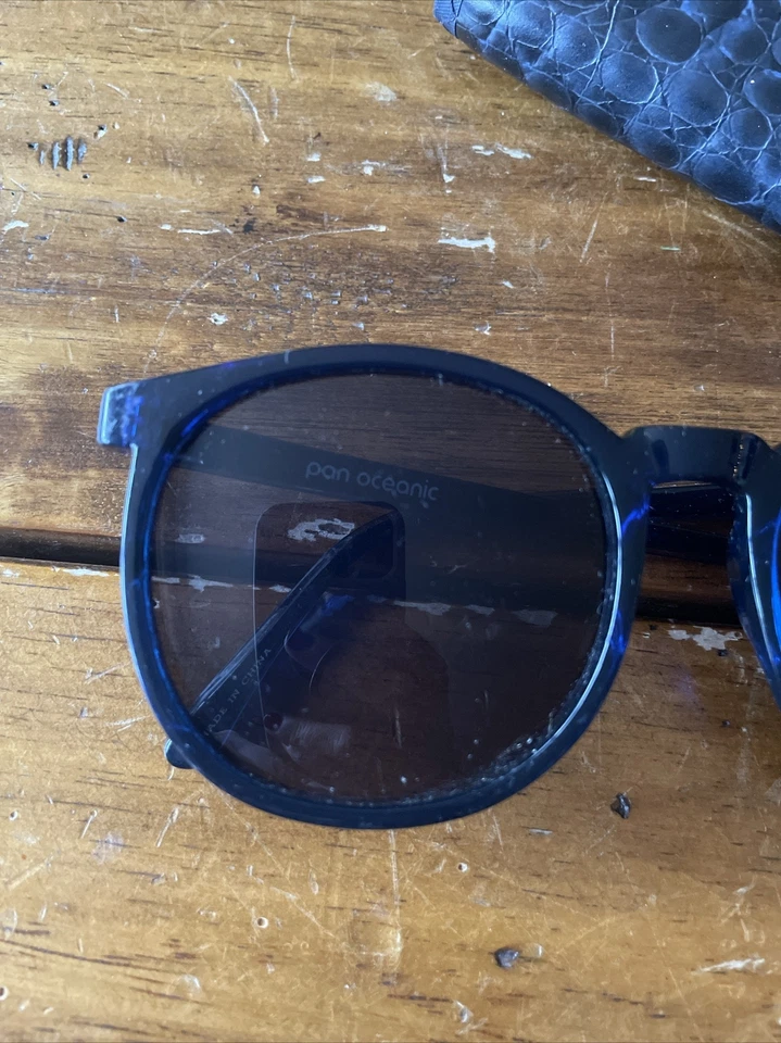 Gafas de sol vintage Blue Pan Oceanic de gran tamaño Foto 2 de 4