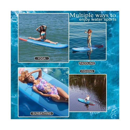 10'x32''x6'' Inflatable Stand Up Paddle Board with SUP Accessories & Backpack... - Picture 3 of 6