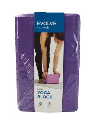 Evolve Gaiam Foam Yoga Block Purple 9
