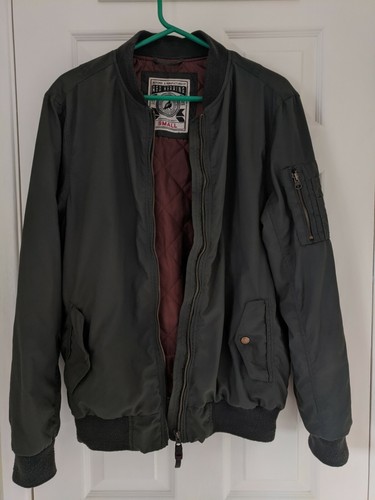 Red Herring Mens Army Green Zip Up 