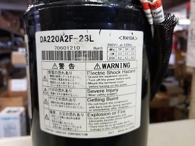 TOSHIBA DA220A2F-23L DC INVERTER 200V AT 120HZ R-410A ROTARY A/C COMPRESSOR