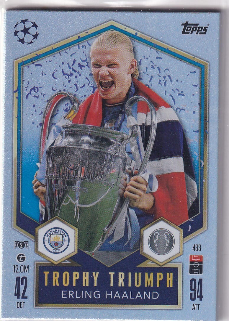 Topps Match Attax CL 24/25 No. 433 Erling Haaland Trophy Triumph