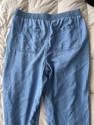 Coldwater Creek Women’s Size 8 Pants Blue Chambray Spring - Picture 8 of 11