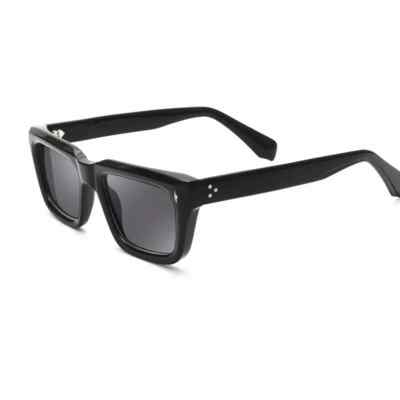 Square Polarized Sunglasses Retro UV400 Flat Top Acetate Unisex Shades MUTYNE Square Vintage Acetate Polarized Sun Glasses Large  main image 4