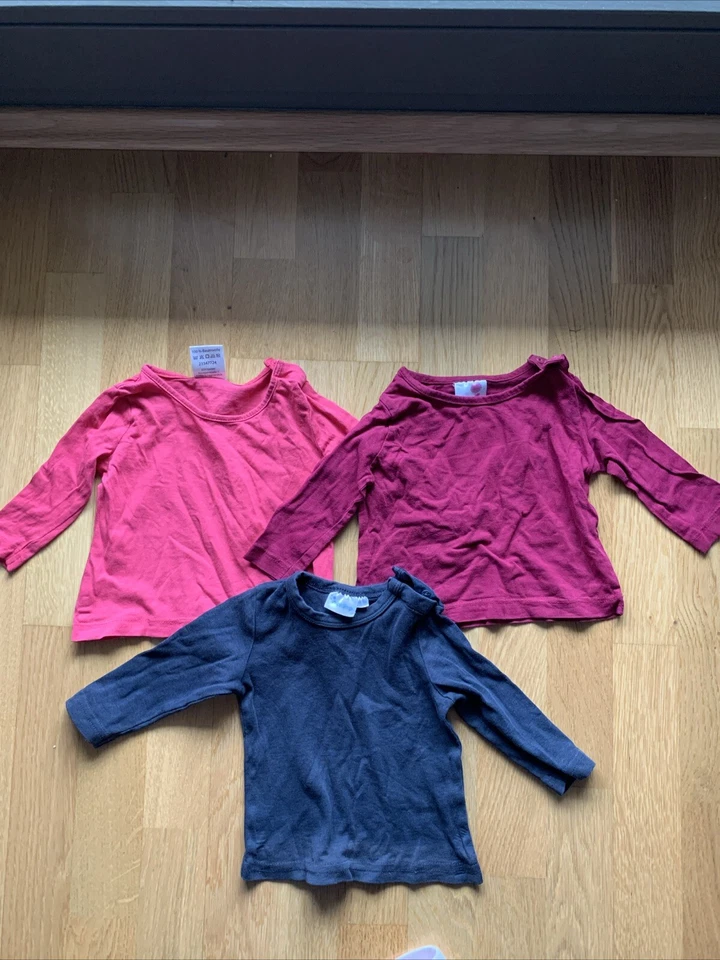 Langarmshirts Set Blau Rosa 62/68 Impidimpi