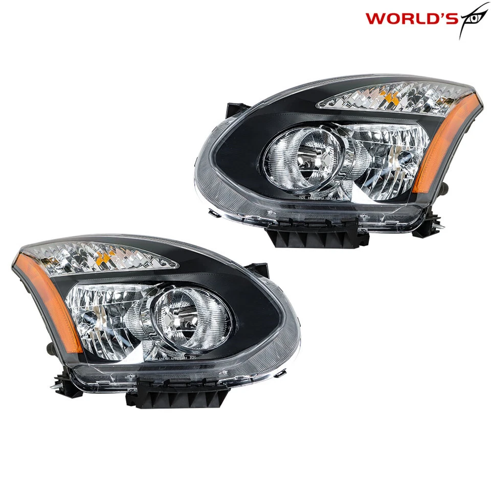 Faro para Nissan Rogue 08-13/14-15 Rogue Select negro carcasa halógeno diestro+izquierdo Foto 3 de 4