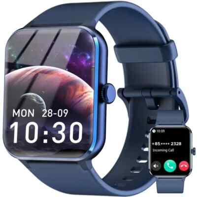 Smart watch Herren Damen Fitnessuhr Tracker Bluetooth Sportuhr Schrittzähler NEU