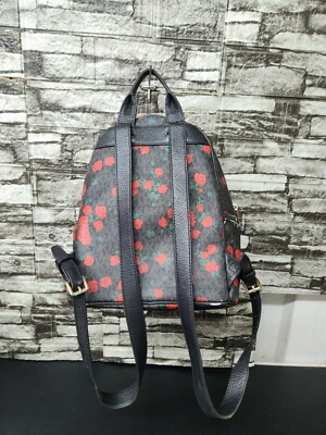 Michael Kors Abbey Logo Signature Rose Print Backpack Rare! | eBay