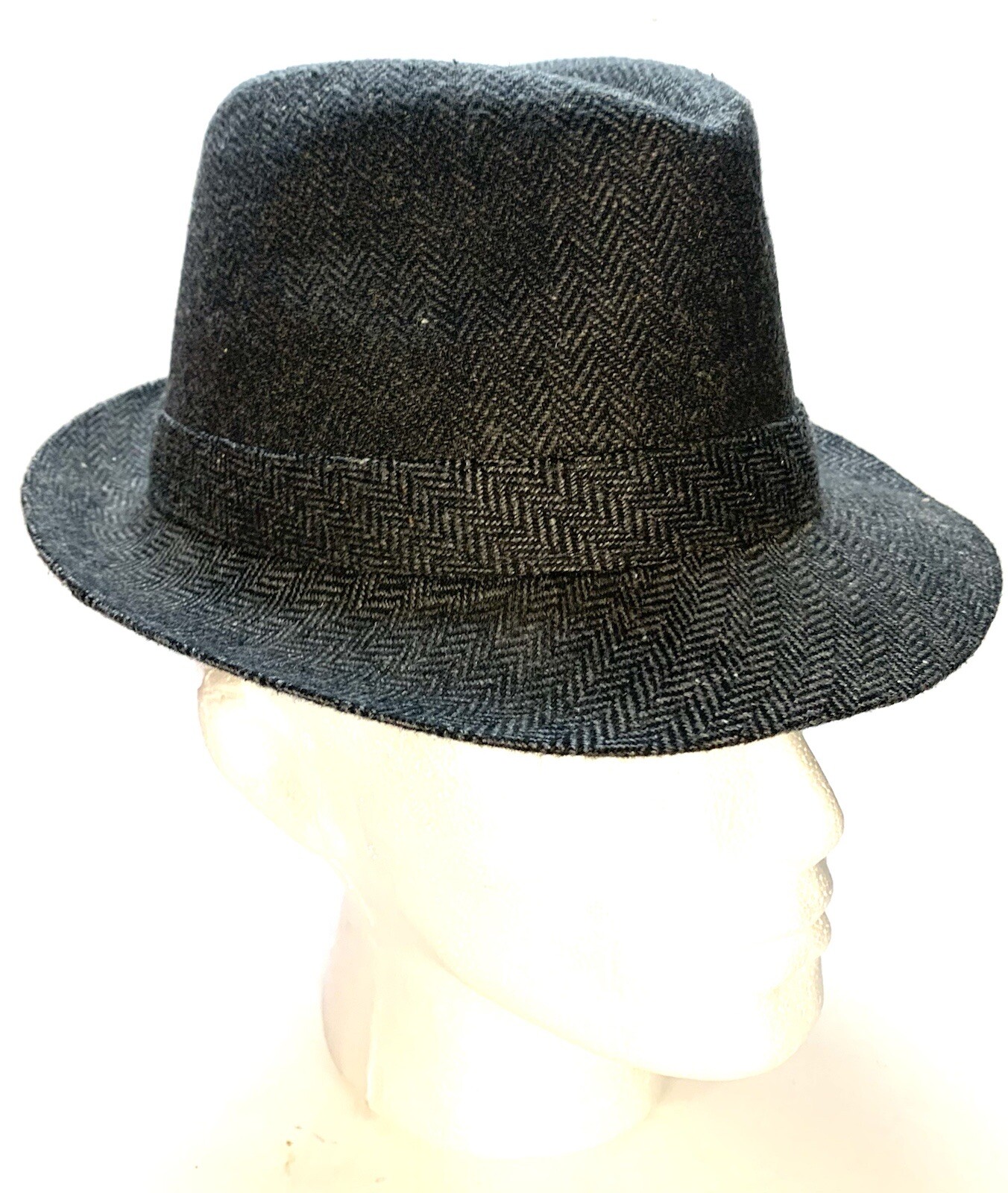 Gray Wool Fedora Hat. Size Large. - image 3