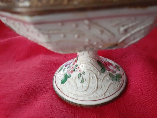 Antique French Porcelain and Brass Inkwell with Matching Wax Seal pre-owned - Picture 7 of 12
