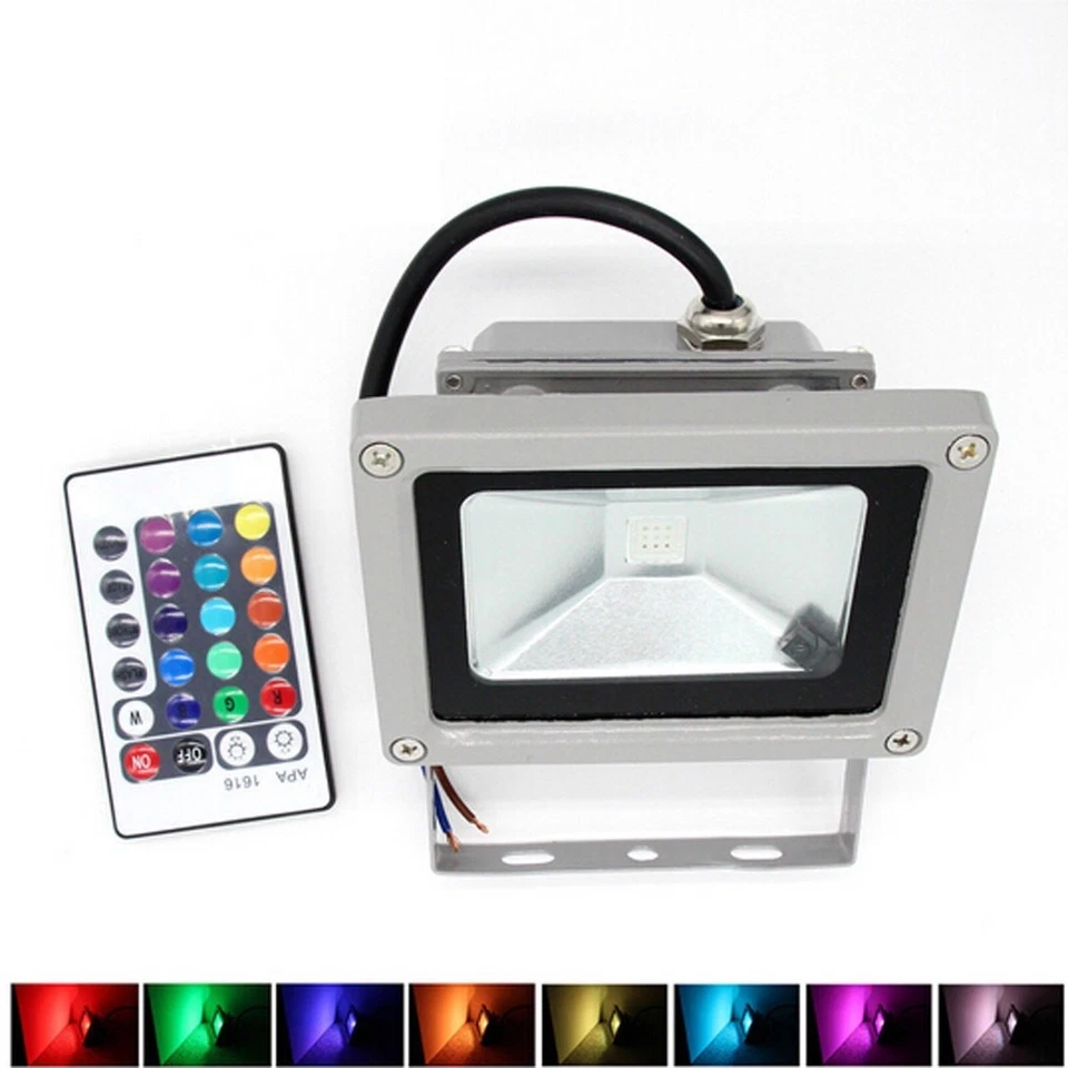 FARO FARETTO RGB PROIETTORE LED MULTICOLORE 10W 20W 30W 50W 100W ESTERNO INTERNO - Immagine 2 di 3