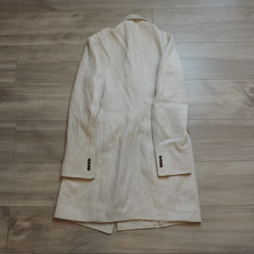 Men Suitsupply Bleecker Coat Overcoat 100% Pure Linen UK/US 40 EU 50 NWT Beige - Image 2 of 4