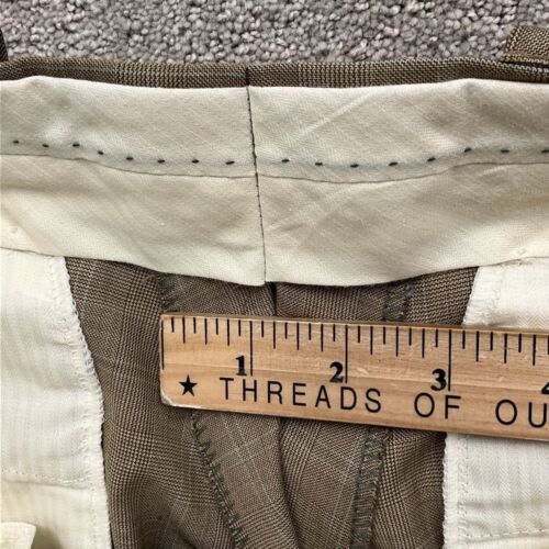 CHAPS Suit Men 41 32W 29.5L Tan Wool Glen Plaid 3 Button Classic Career Canada - Picture 19 of 20