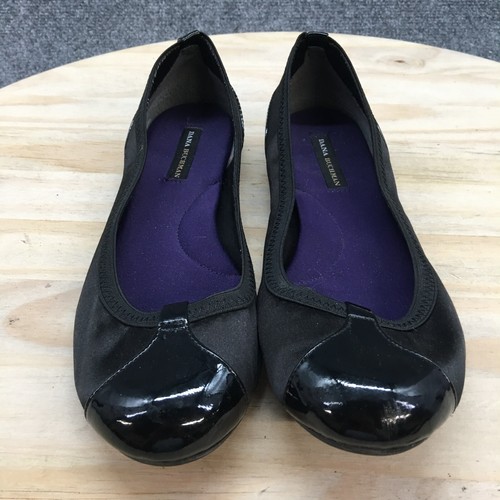 Dana Buchman Shoes Womens 8.5 M Toe & Heel Stretch Ballet Flats Black Fabric - Picture 4 of 11