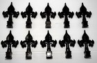 Vintage Cast Iron Wrought Iron Fence Post Finials Fleur De Lis New Old Stock