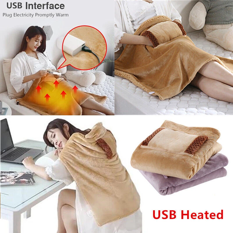 USB Electric Blanket Soft Heating Blanket Winter with Slot Heated Pad  Blanket | eBay