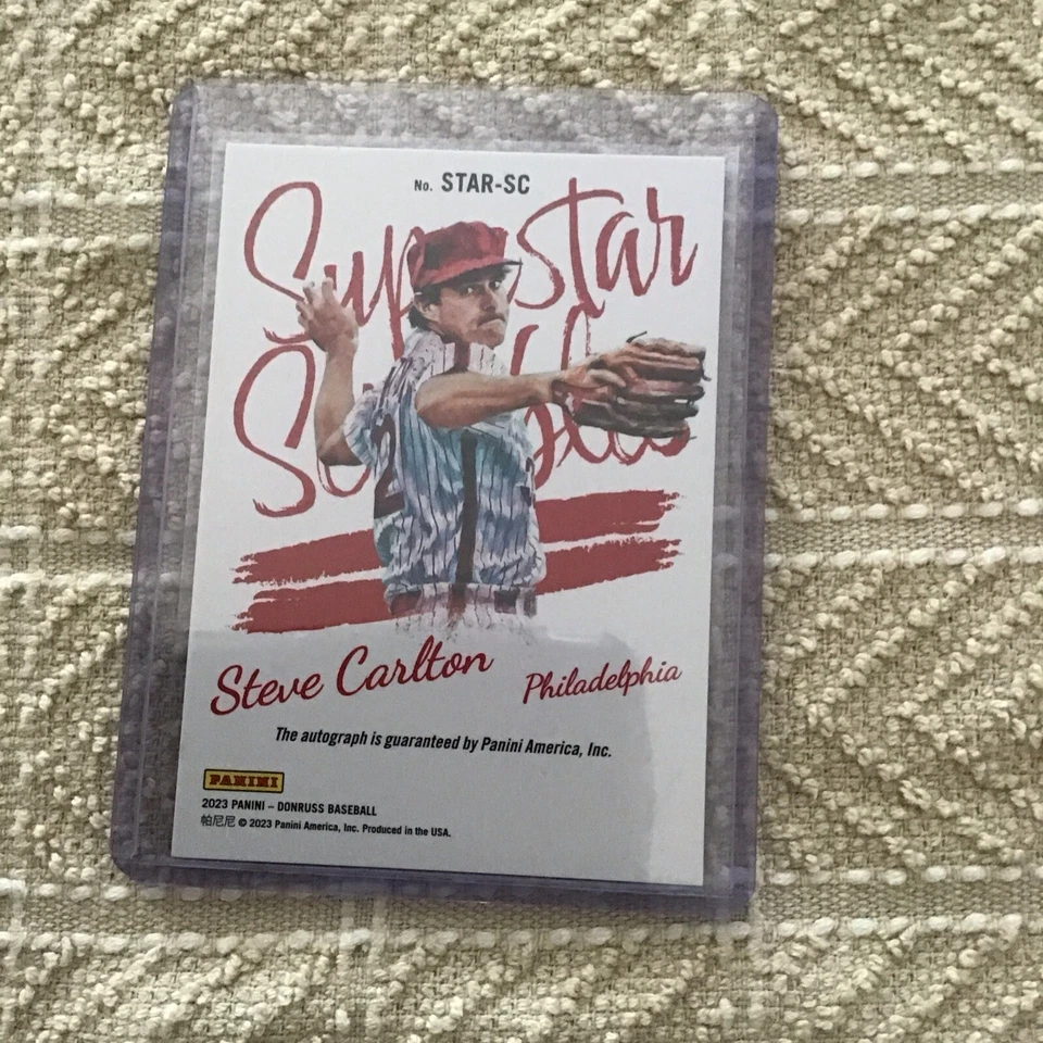 2023 Donruss Steve Carlton Superstar Scribbles Auto SP STAR-SC #6 of 10 - Image 3 of 3