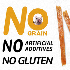 Chicken Jerky Strips Dog Treats, Training Treats for Dogs w/Taurine, Low Fat,...